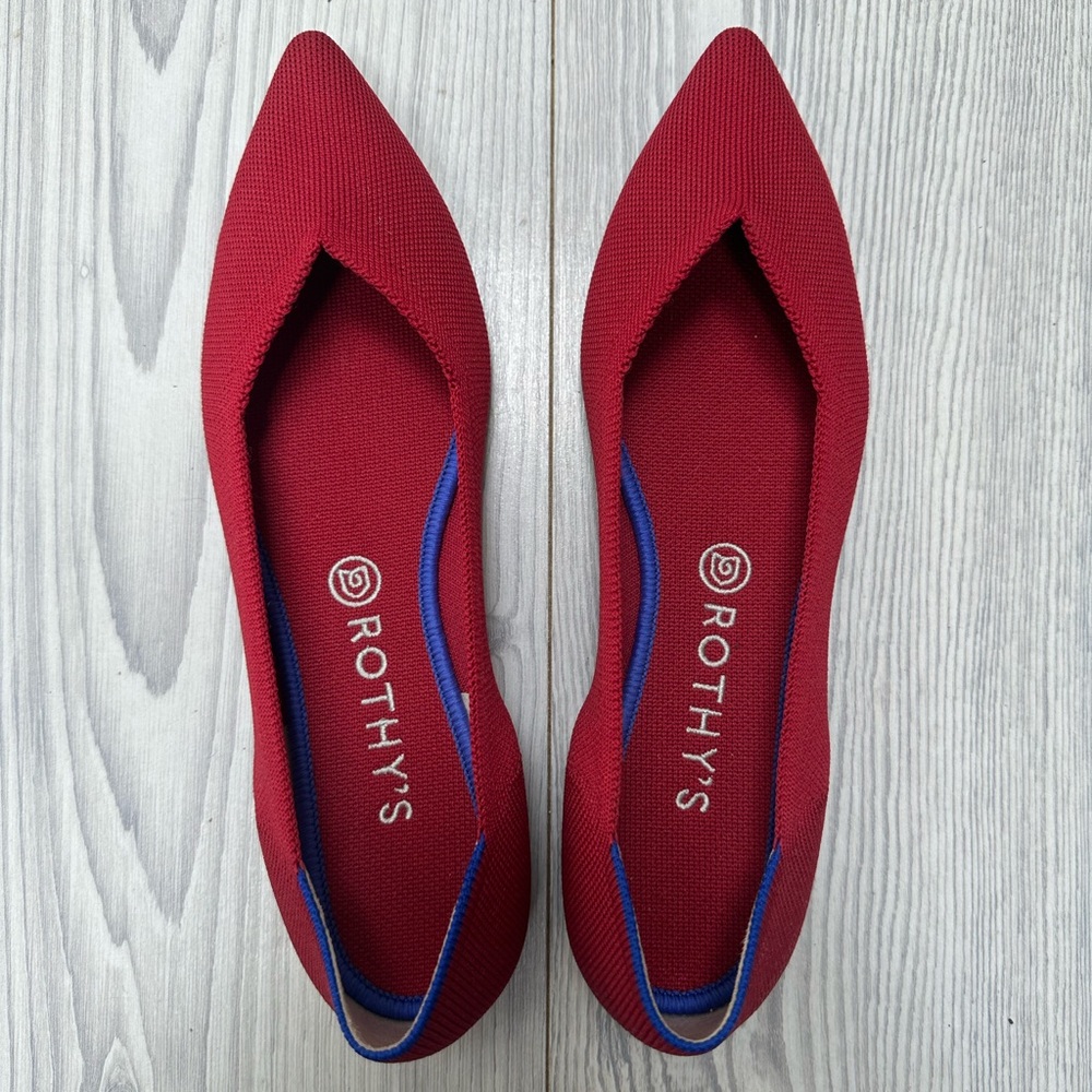 Rothy’s The Point BRAND NEW Chili Red size 10.5